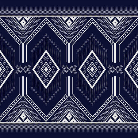 Yellow and light blue Geometric ethnic texture embroidery triangle designのイラスト素材