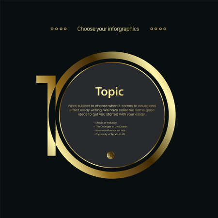 One Luxury Five Numbers circle of Infographic design template with options icons Numbers concept designのイラスト素材