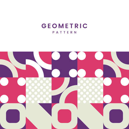 Geometrical abstract background style and Groups of shapes design with pink, grey, blue, red color....