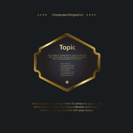 A luxury buttons infographics template design and golden steps buttons template, vector, illustrationのイラスト素材
