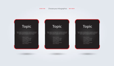 Infographic options design template usage, chart, step, button for finace and business section...