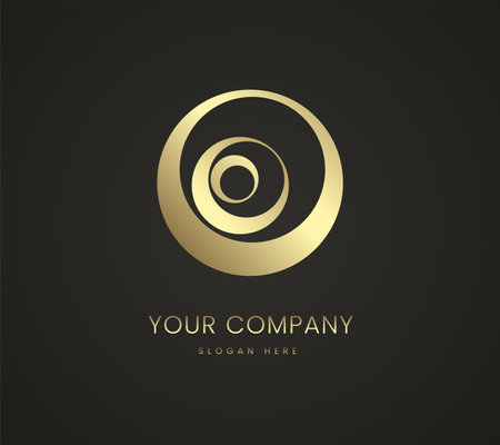a Luxury circle logo template. Luxury style logo and premium company logo, with modern premium vector, illustration icon format designのイラスト素材