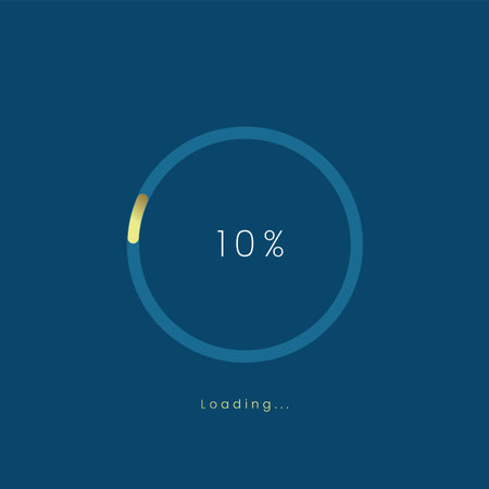 10 percent golden loading bar, gold upload UI,UX premium design bar, gold pendind load of process...