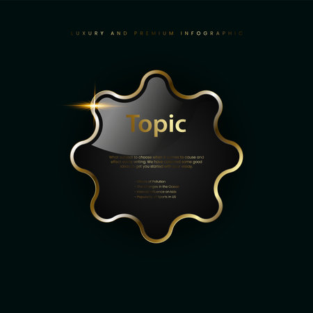 Luxury gold element, button, symbol, Golden button and premium banner on dark background use for as luxury UI concept designのイラスト素材