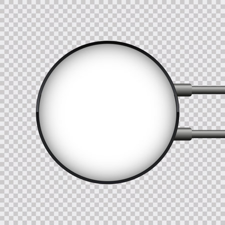 Vector round circle light box on transparency background, circle shape light box signboardのイラスト素材