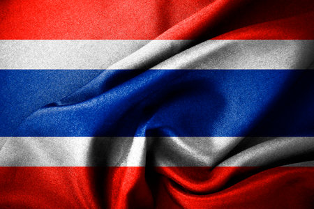 Dark Flag of Thailand and Thai Nation conceptsの写真素材