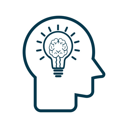 AI head symbol vector and illustration shape, symbol of AI design, AI sepration in lines of connection and AI remark vector design, AI chip icon vector illustration designのイラスト素材