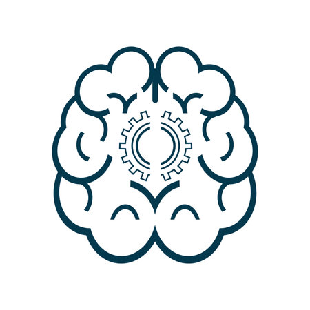 AI brai setting up for new installation icon, and Artifical intelligent symbol concepts designのイラスト素材