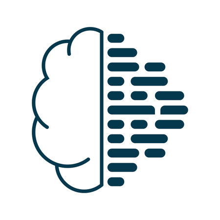 A cloud of AI brain in processing technology system for UI of wep, app, vector illustrationのイラスト素材