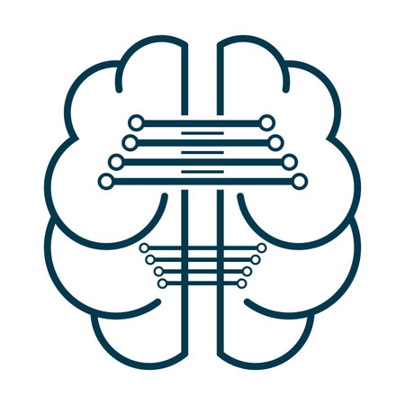 AI brain connection icon, Artificial intelligent icon of high quality AI symbol, artificial intelligence iconのイラスト素材