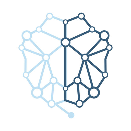 AI technology icon vector design for UI creation, artificial intelligence icon concepts such as robot, digital, vr, ai, cyber operatating system, AI circutes line styleのイラスト素材