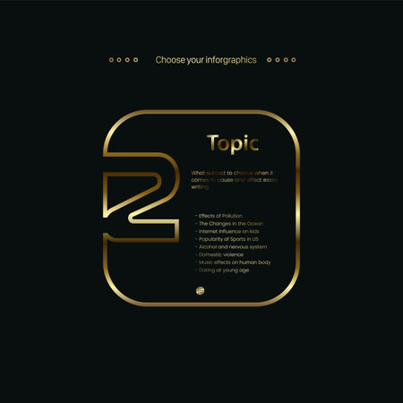 Gold line shape of number two, luxury infographic vector design, 2 luxury boxes line multipurpose Infographic buttons design template, vector illustrationのイラスト素材