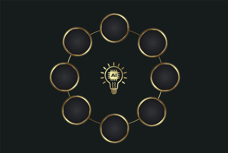 Circle premium vector charts option, and Abstract business infographic, luxury option templateのイラスト素材