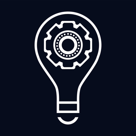 Bright idea for AI icon, symbol for AI concept vector, illustration design. an artificial intelligent icon template designのイラスト素材