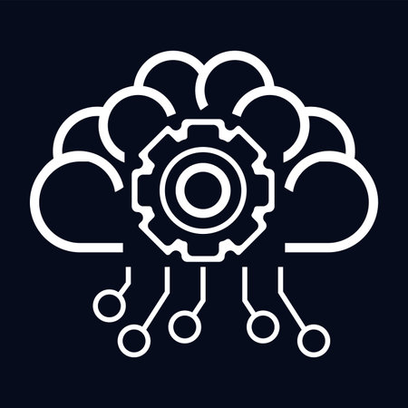 Connect your brain AI icon, symbol for AI concept vector, illustration design. an artificial intelligent icon template designのイラスト素材