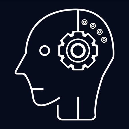 The head and brain AI icon, symbol for AI concept vector, illustration design. an artificial intelligent icon template designのイラスト素材