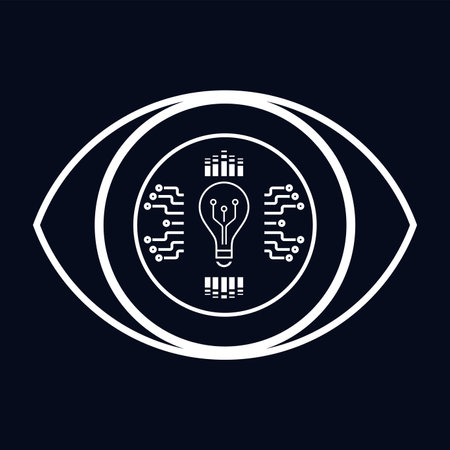 The eyes icon, symbol for AI concept vector, illustration design. an artificial intelligent icon templateのイラスト素材