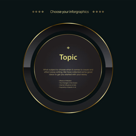 Abstract black and gold web design elements. Vector illustration eps10のイラスト素材