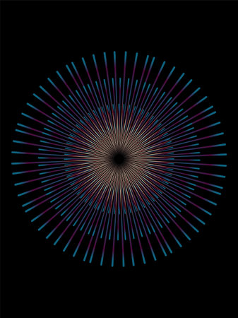 New Year Fireworks on black background used in Happy New Year 2024 on dark Abstract backgroundのイラスト素材