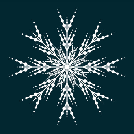 snowflake winter set of black isolated nine icon silhouette on white background. A Flat snow icons, silhouette. Nice element for Christmas banner designのイラスト素材