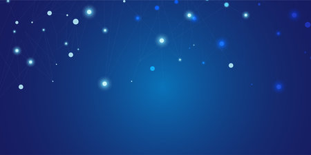 Digital technology and internet network connection, big data, digital marketing, internet futuristic innovative technology on blue backgroundのイラスト素材