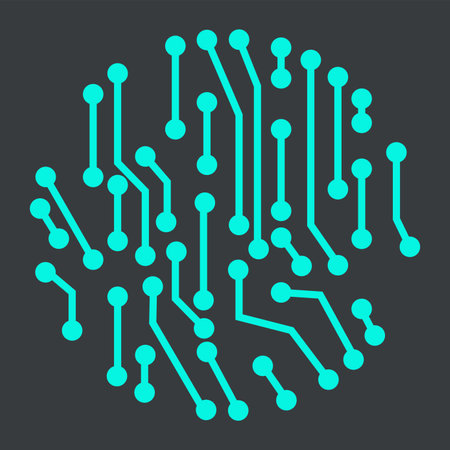 Circuit board vector illustration. Technology background. Network and connection concept.のイラスト素材