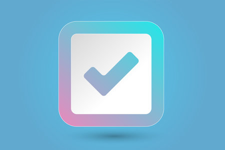 check mark icon, vector illustration. Flat design style eps 10のイラスト素材
