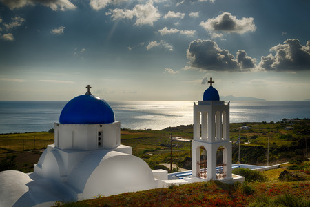 Sunrise in Vourvoulos, Santoriniの写真素材