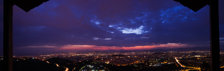 Athens Cityscape Panorama at Blue Hour