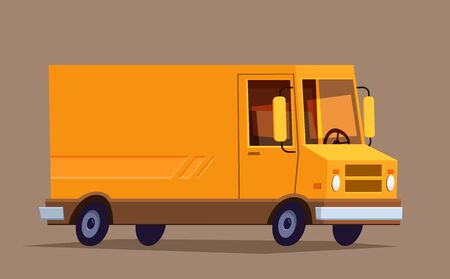 Delivery fast car. Cute illustrationのイラスト素材