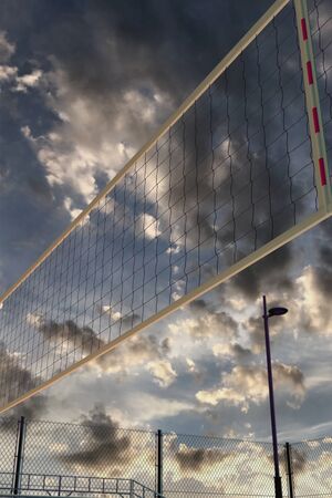 Empty volleyball arena 3d renderingの写真素材