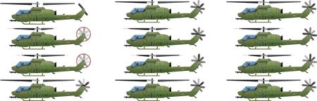 Helicopter in actionのイラスト素材