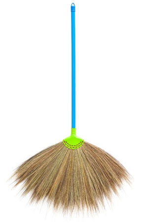 Broom Isolated on White Backgroundの写真素材