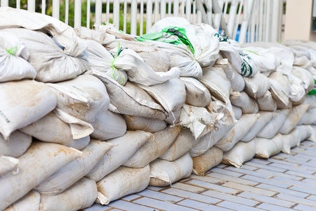 Sandbag for Flood Protectionの写真素材