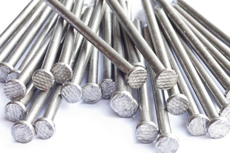 Closeup Metal Nailsの写真素材