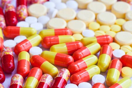 Closeup of Capsules and pilesの写真素材
