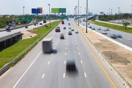 Highway with lots of cars
