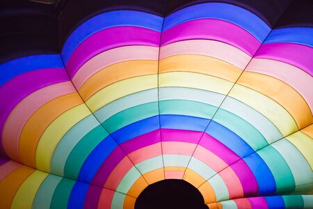 Colorful of hot air balloon inside