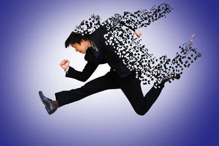 Running   Jumping businessman
