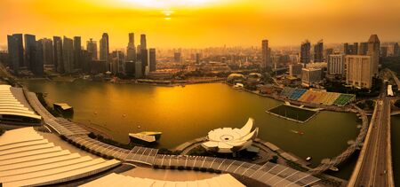 Marina bay at sunsetのeditorial素材