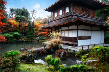 Japanese Garden in Ginkakuji Temple, Kyoto Japanのeditorial素材