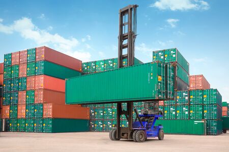Containers in the port, Shipping & Transportation concept