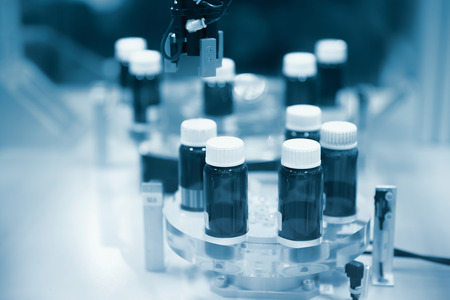 Ampoule filling and sealing machine equipment in pharmaceutical industryの写真素材