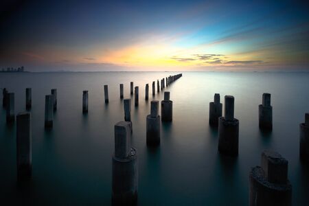 Long exposure of seaの写真素材