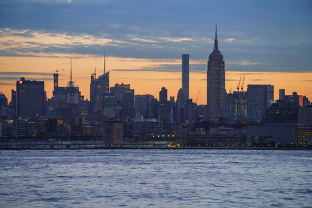 New york city skyline, New york USAの写真素材