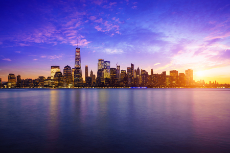 Manhattan skyline, New york USAの写真素材