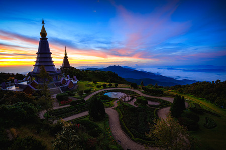 The Great Holy Relics Pagoda Nabhapolbhumisiri, Chiang mai, Thailandの写真素材