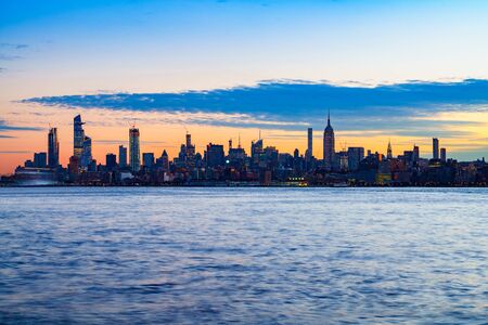 New york city skyline, New york USAの写真素材
