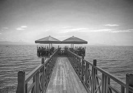 a balcony on the sea