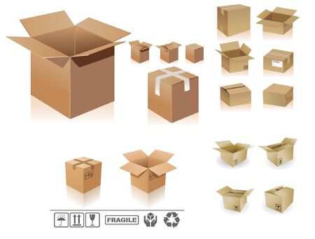 Brown Boxのイラスト素材